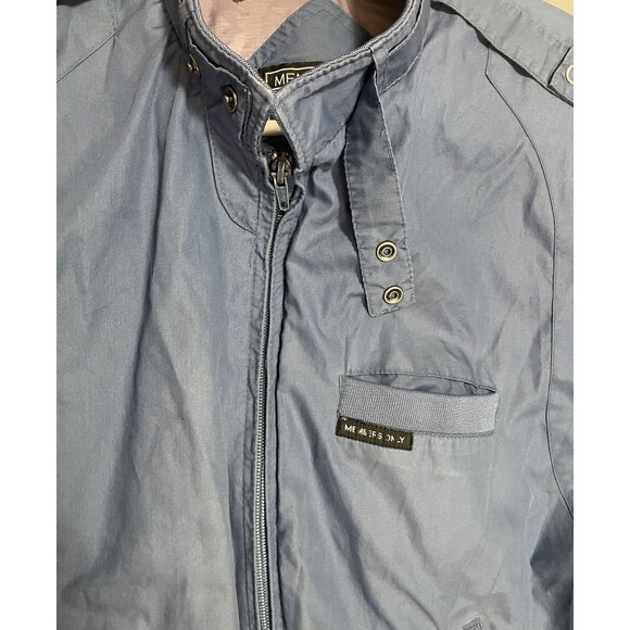 Vintage 80s Members Only Jacket Made in Korea Size 36 Light Blue Racer Bomber - Picture 5 of 13